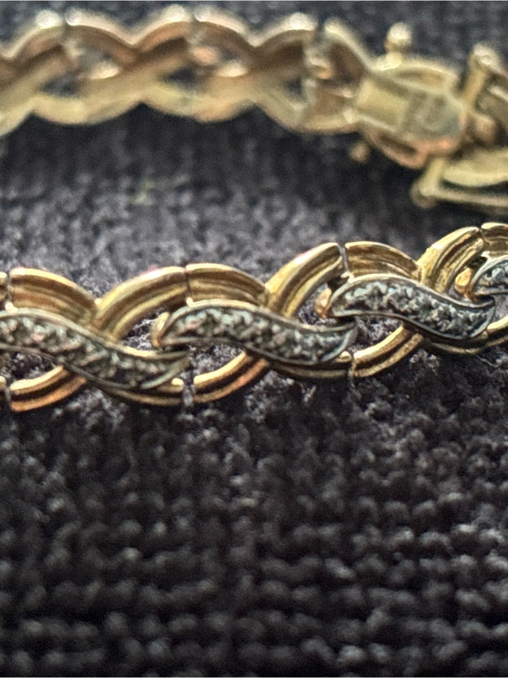 Vintage Sterling Silver 925 Bracelet Gold Washed R China 15 grams 7 1/4'' L